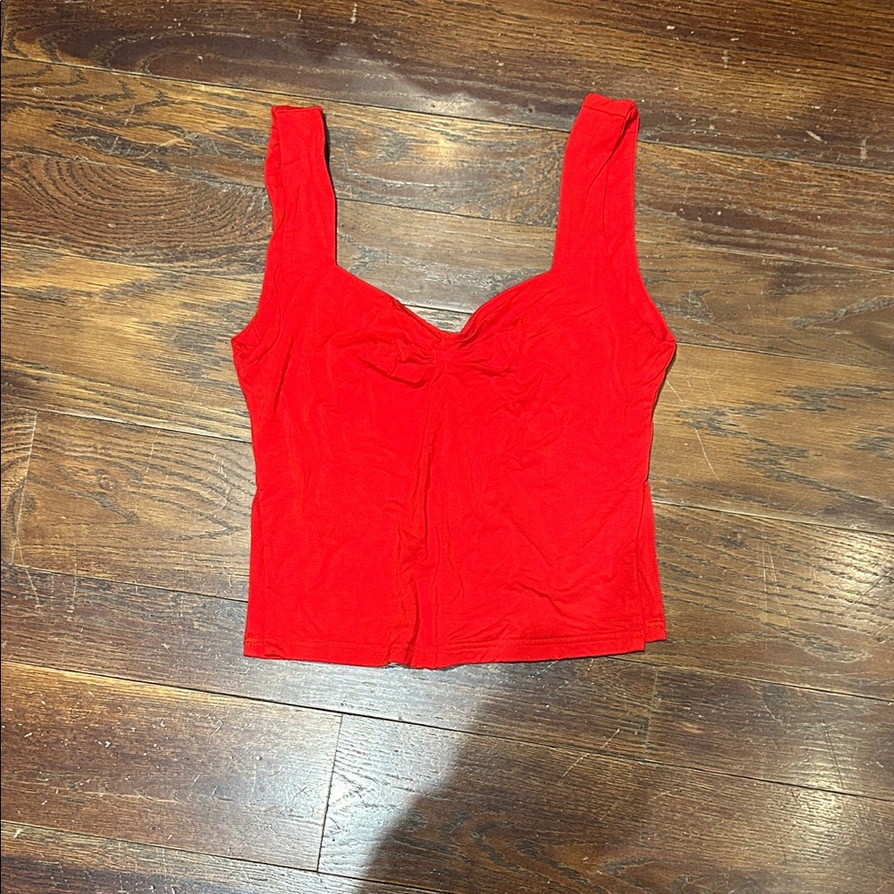 Elegant Red Women's Tank Top